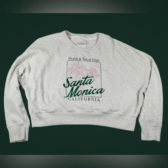 Abercrombie & Fitch Santa Monica Graphic Sweatshirt Soft A&F Collection – Size L - Picture 9 of 17